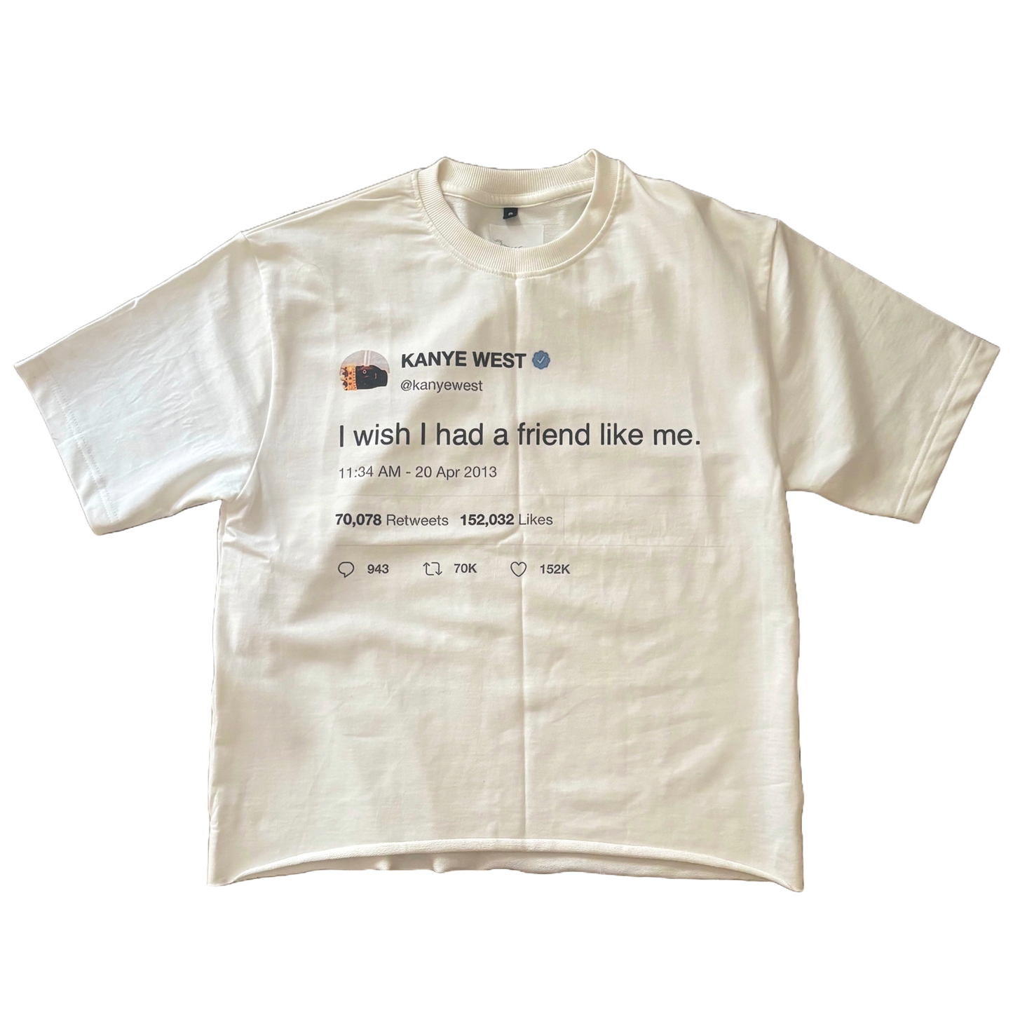 kanye west tweet boxy fitted tee