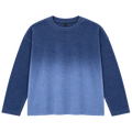 blue ombre waffle tee