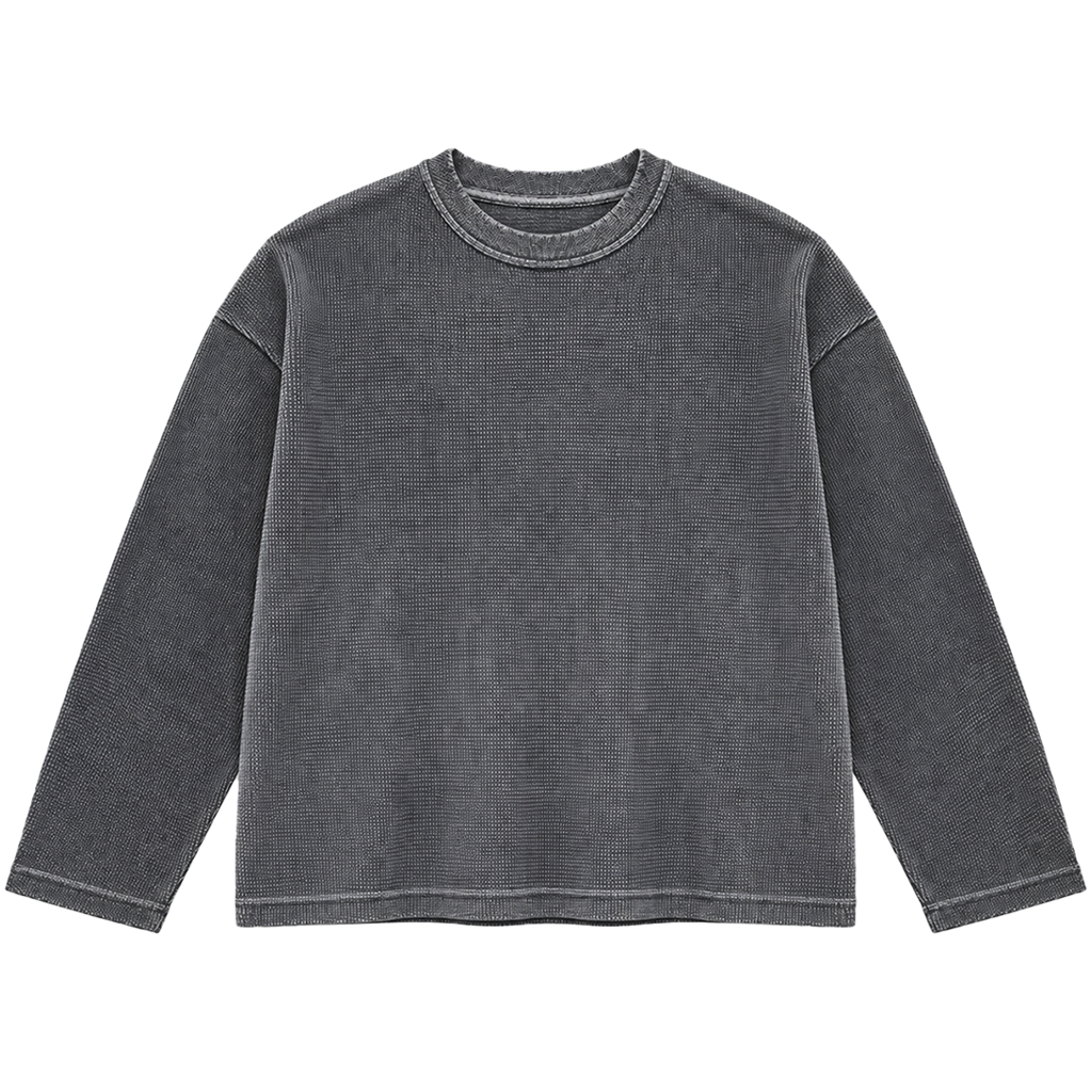 stone washed waffle tee
