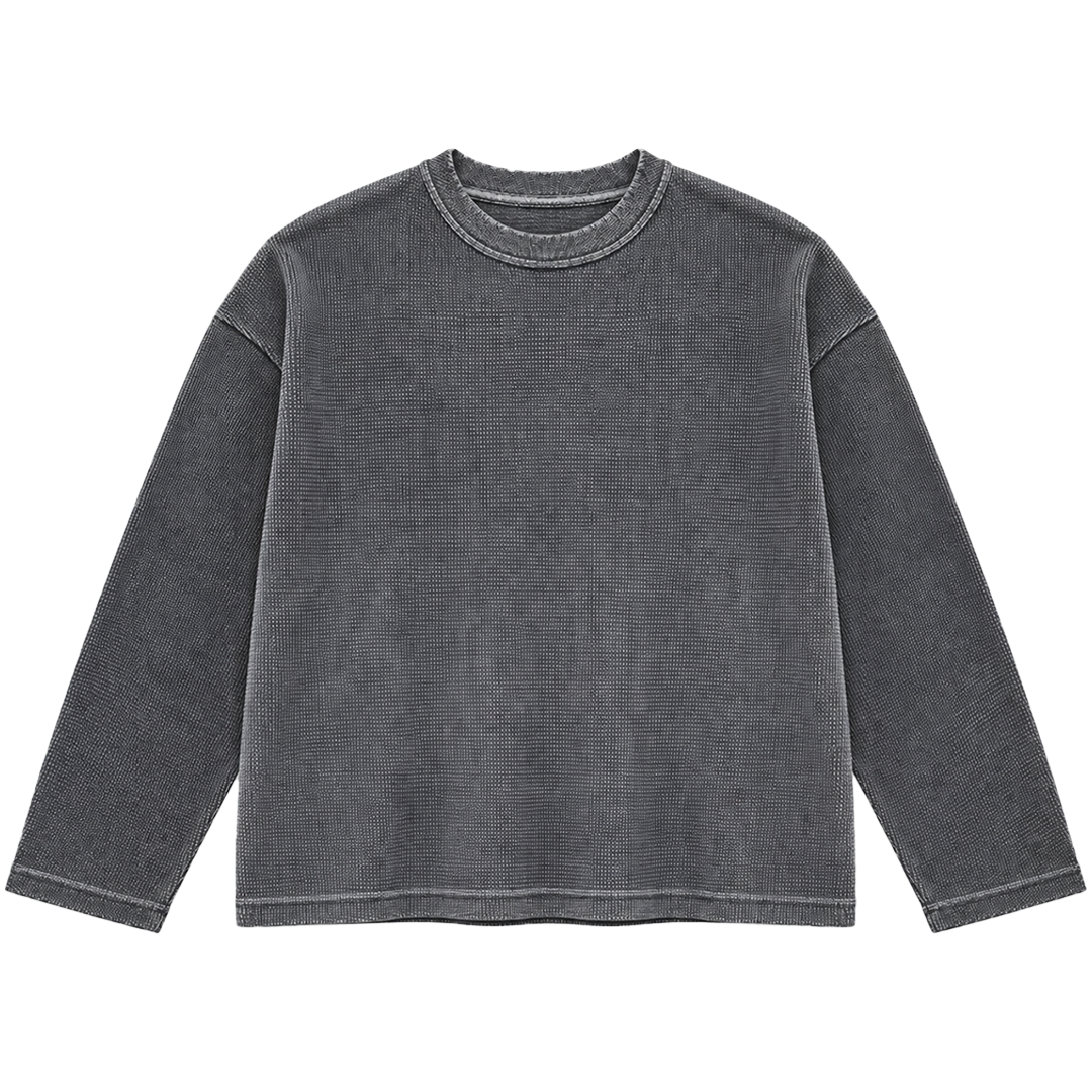stone washed waffle tee