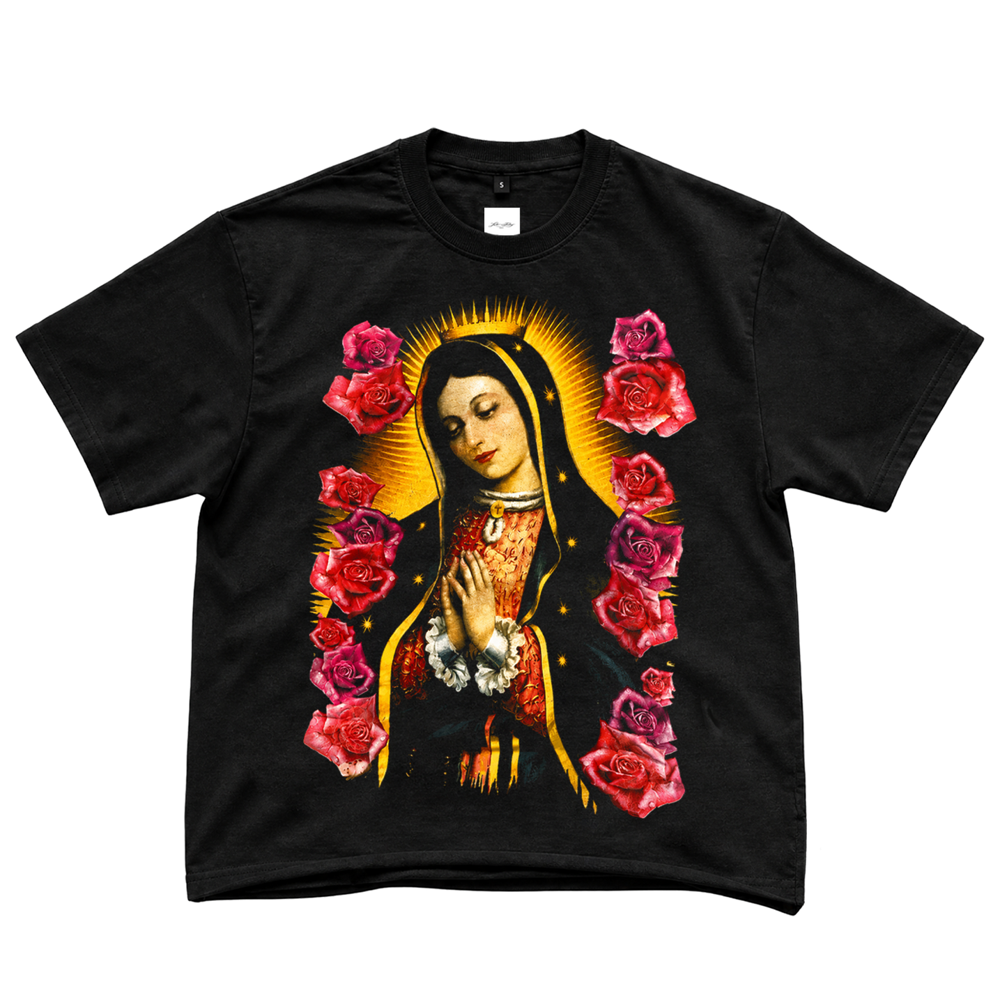 "virginmary" graphic boxy tee