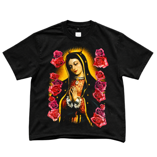 "virginmary" graphic boxy tee