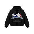 black zipper hoodie